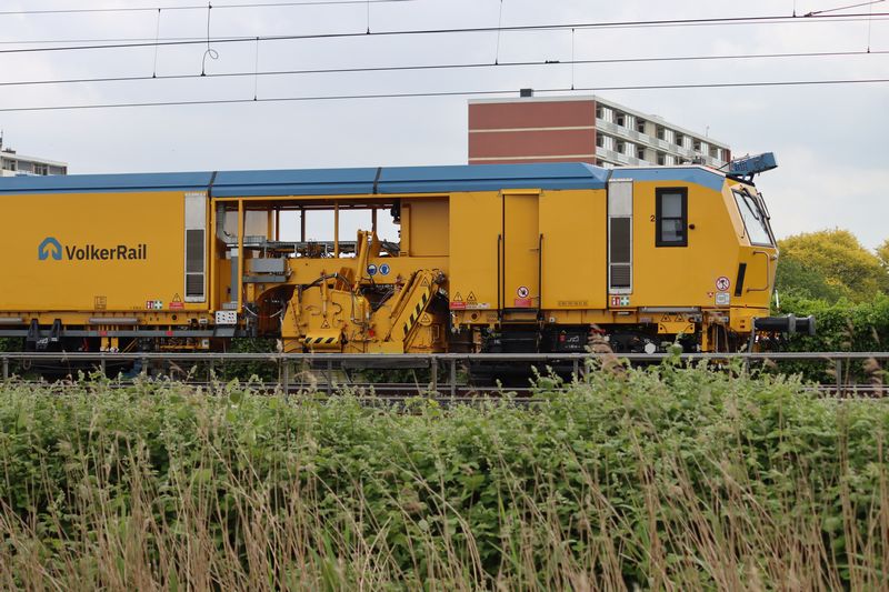De nieuwe stopmachine van VolkerRail voor de eerste keer ingezet